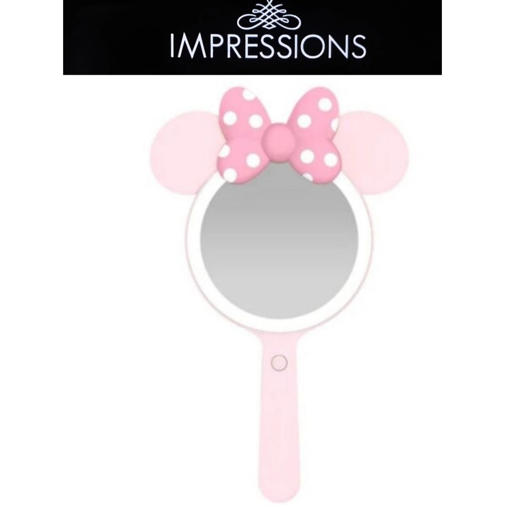 Impressions  X Disney Minnie Mouse Bowtiful Handheld Makeup Mirror